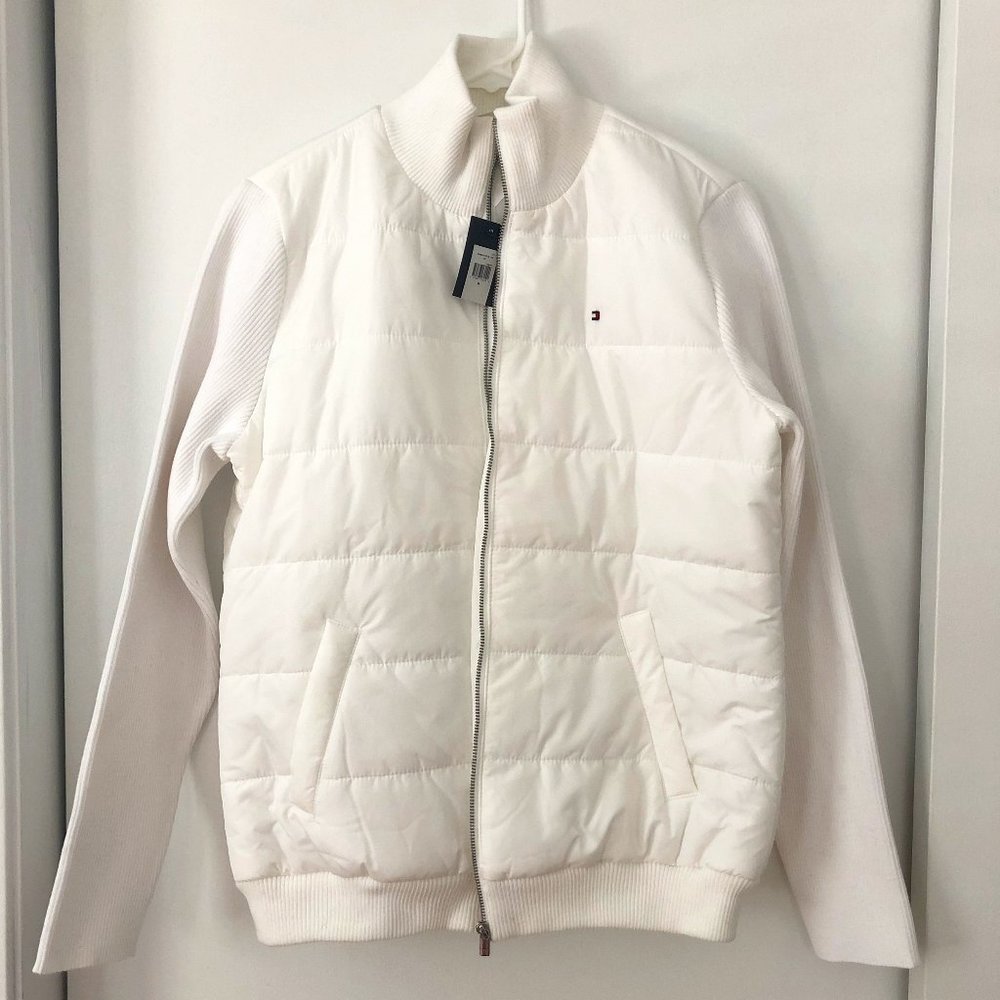 New Tommy Hilfiger Puffy Jacket w/ Sweater Sleeves